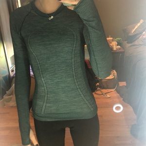 Lulu lemon long sleeve teal athletic top